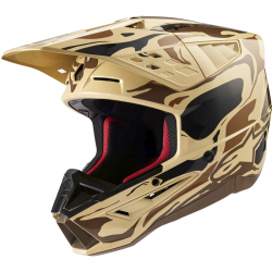 CASCO ALPINESTARS S-M5 MINERAL DARK BROWN/KANGAROO MATT ECE2206