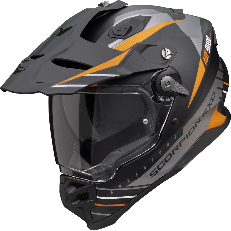 CASCO SCORPION ADF-9000 AIR FEAT MATT BLACK-SILVER-ORANGE