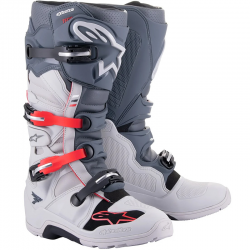 BOTAS ALPINESTARS TECH 7 ENDURO LIGH GRAY/DARK GRAY/BRIGHT RED