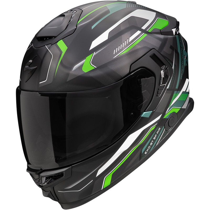 CASCO SCORPION EXO-GT SP AIR AUGUSTA MATT-BLACK/GREY/GREEN