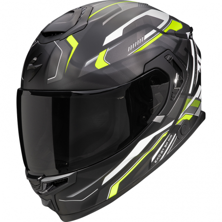 CASCO SCORPION EXO-GT SP AIR AUGUSTA MATT-BLACK/GREY/NEON-YELLOW