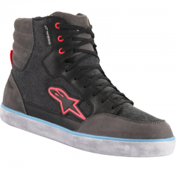 ZAPATILLAS ALPINESTARS J-6 WATERPROOF CANVAS BLACK/ANTHRACITE/LIGHT BLUE