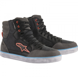 ZAPATILLAS ALPINESTARS J-6 WATERPROOF CANVAS BLACK/ANTHRACITE/LIGHT BLUE