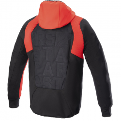 CHAQUETA ALPINESTARS MO.ST.EQ HYBRID HOODED BLACK/FLAME RED