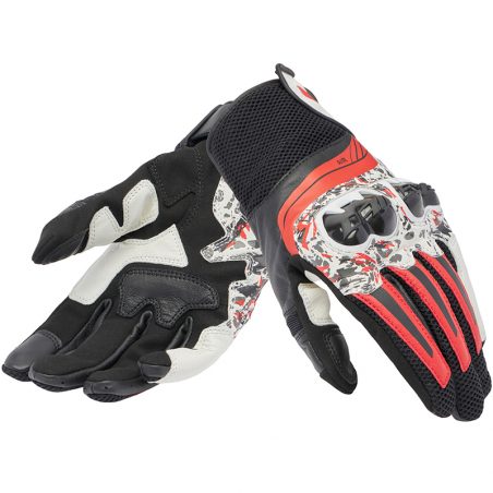 GUANTES DAINESE MIG 3 UNISEX BLACK/RED-SPRAY/WHITE