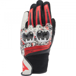 GUANTES DAINESE MIG 3 UNISEX BLACK/RED-SPRAY/WHITE