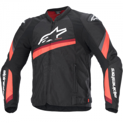 CHAQUETA ALPINESTARS T-GP PLUS R V4 BLACK/RED FLUO/WHITE