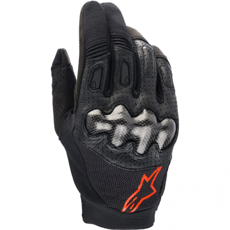 GUANTES ALPINESTARS MEGAWATT BLACK/RED FLUO