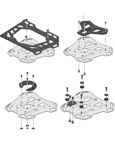 KIT DE FIJACIÓN POSTERIOR SW-MOTECH ADVENTURE-RACK YAMAHA GPT.06.921.19000/B
