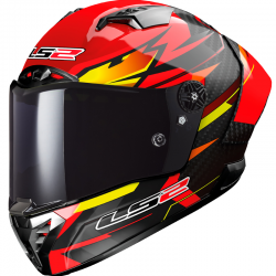 CASCO LS2 THUNDER CARBON GP AERO FIRE RED/BLACK