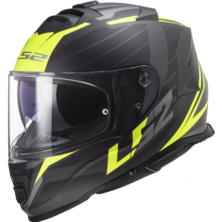 CASCO LS2 STORM II NERVE MATT BLACK/YELLOW FLUO ECE-06