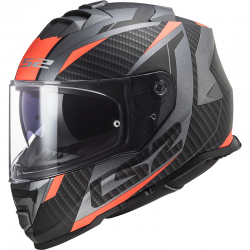 CASCO LS2 STORM II RACER TITANIO MATE/NARANJA