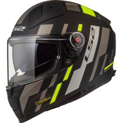 CASCO LS2 VECTOR II TRON MATT BLACK/YELLOW FLUO