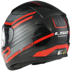 CASCO LS2 RAPID II CIRCUIT BLACK/RED