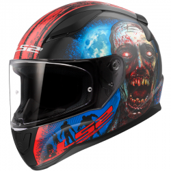 CASCO LS2 RAPID II ZOMBIE BLACK/RED