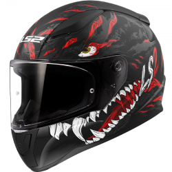 CASCO LS2 RAPID II KAIJU MATT BLACK/RED/WHITE