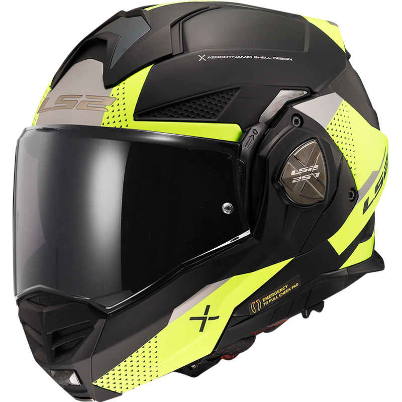 CASCO LS2 ADVANT X OBLIVION NEGRO MATE/AMARILLO ECE-06