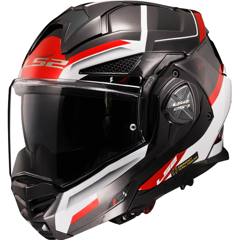 CASCO LS2 ADVANT X SPECTRUM NEGRO/BLANCO/ROJO ECE-06