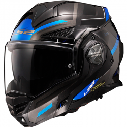 CASCO LS2 ADVANT X SPECTRUM NEGRO/TITANIO/AZUL ECE-06