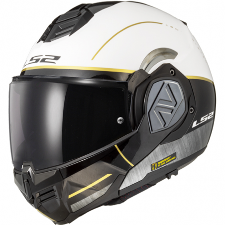 CASCO LS2 ADVANT MODULAR IRON MATT/WHITE/BLACK JEANS