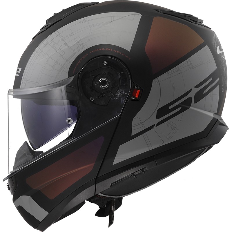 CASCO LS2 STROBE II 22.06 MODULAR ORION MATT BLACK/PURPLE/BLUE