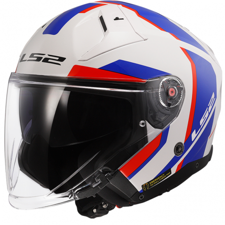 CASCO LS2 INFINITY II FOCUS WHITE/BLUE/RED