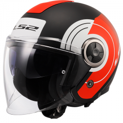 CASCO LS2 CLASSY DISKO MATT BLACK/RED/WHITE