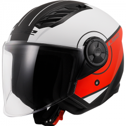 CASCO LS2 AIRFLOW II COVER MATT/WHITE/RED