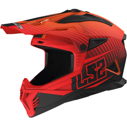 CASCO LS2 FAST II DUCK ORANGE FLUO/RED