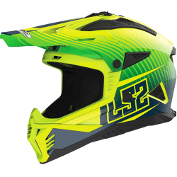 CASCO LS2 FAST II DUCK GREEN FLUO/YELLOW FLUO