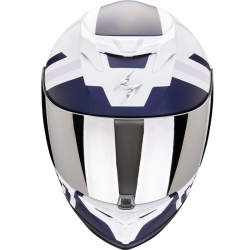 CASCO SCORPION EXO-520 EVO AIR BANSHEE BLANCO MATE/AZUL