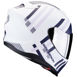 CASCO SCORPION EXO-520 EVO AIR BANSHEE BLANCO MATE/AZUL