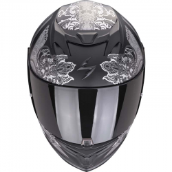 CASCO SCORPION EXO-520 EVO AIR FASTA NEGRO MATE/PLATA/ROSA