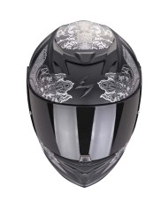 CASCO SCORPION EXO-520 EVO AIR FASTA NEGRO MATE/PLATA/ROSA