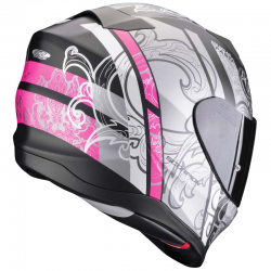 CASCO SCORPION EXO-520 EVO AIR FASTA NEGRO MATE/PLATA/ROSA