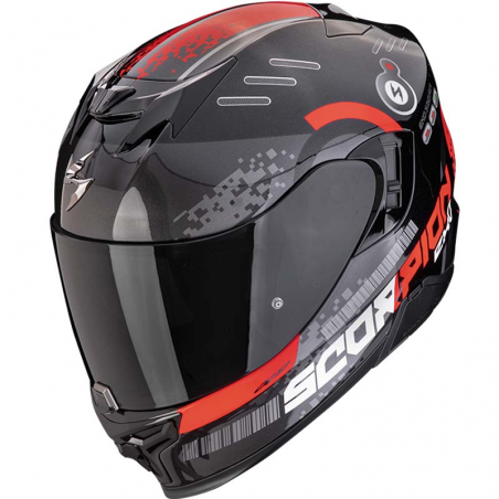 CASCO SCORPION EXO-520 EVO AIR TITAN NEGRO/ROJO