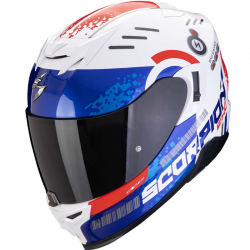 CASCO SCORPION EXO-520 EVO AIR TITAN BLANCO/AZUL/ROJO