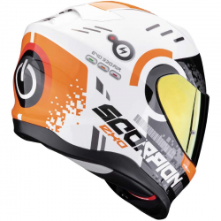 CASCO SCORPION EXO-520 EVO AIR TITAN BLANCO/NARANJA