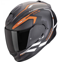 CASCO SCORPION EXO-491 KRIPTA BLACK MATT/ORANGE