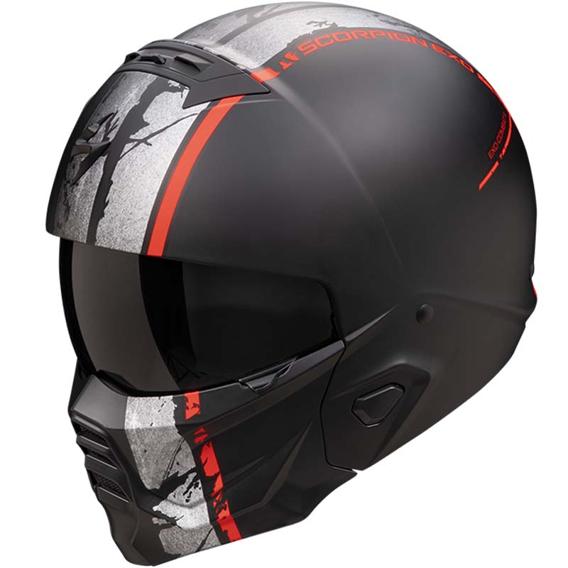 CASCO SCORPION EXO-COMBAT II LORD MATT BLACK/RED