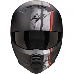 CASCO SCORPION EXO-COMBAT II LORD MATT BLACK/RED