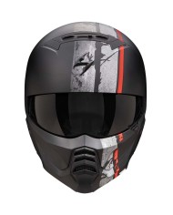 CASCO SCORPION EXO-COMBAT II LORD MATT BLACK/RED