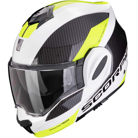 CASCO SCORPION EXO-TECH EVO TEAM WHITE/NEON YELLOW