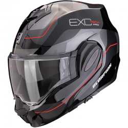 CASCO SCORPION EXO-TECH EVO PRO COMMUTA BLACK/SILVER/RED