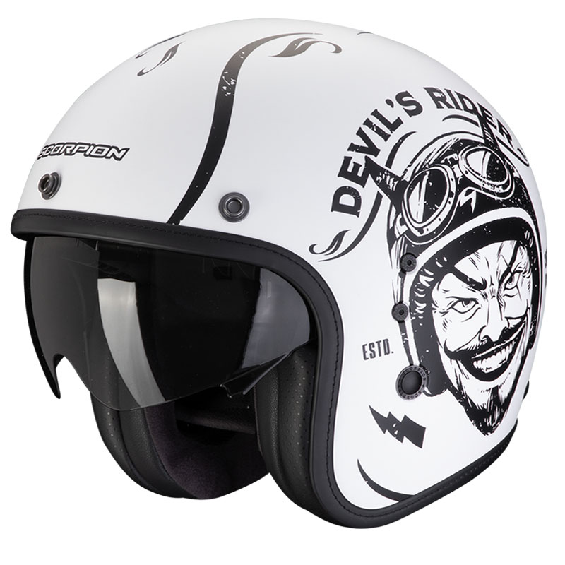 CASCO SCORPION BELFAST EVO ROMEO MATT WHITE/BLACK