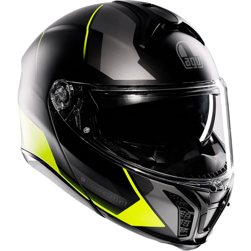 CASCO AGV TOURMODULAR PERCEPTION MATT BLACK/YELLOW FLUO