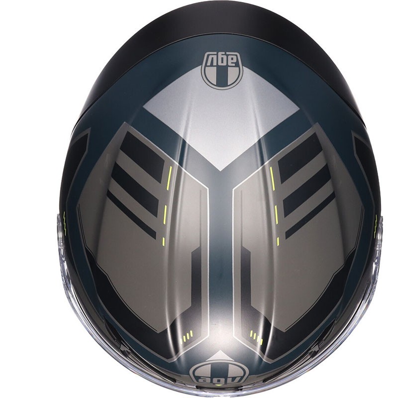 CASCO AGV K6 S ENHANCE MATT GREY/YELLOW FLUO