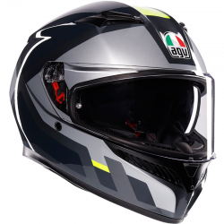 CASCO AGV K3 E2206 SHADE GREY/YELLOW FLUO