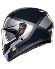 CASCO AGV K3 E2206 SHADE GREY/YELLOW FLUO