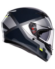 CASCO AGV K3 E2206 SHADE GREY/YELLOW FLUO